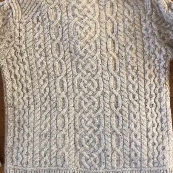 Aran Crafts Irish cable crewneck with 4 front buttons & pockets size XS - Picture 11 of 11